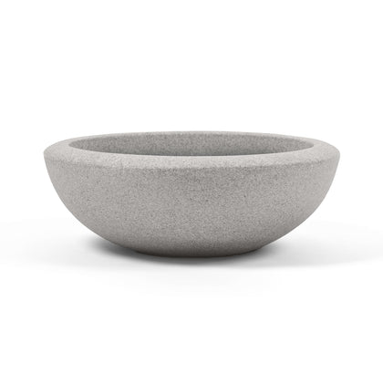 ARBORA Santorini Bowl 21-inch outdoor planter with generous capacity for lush plants.