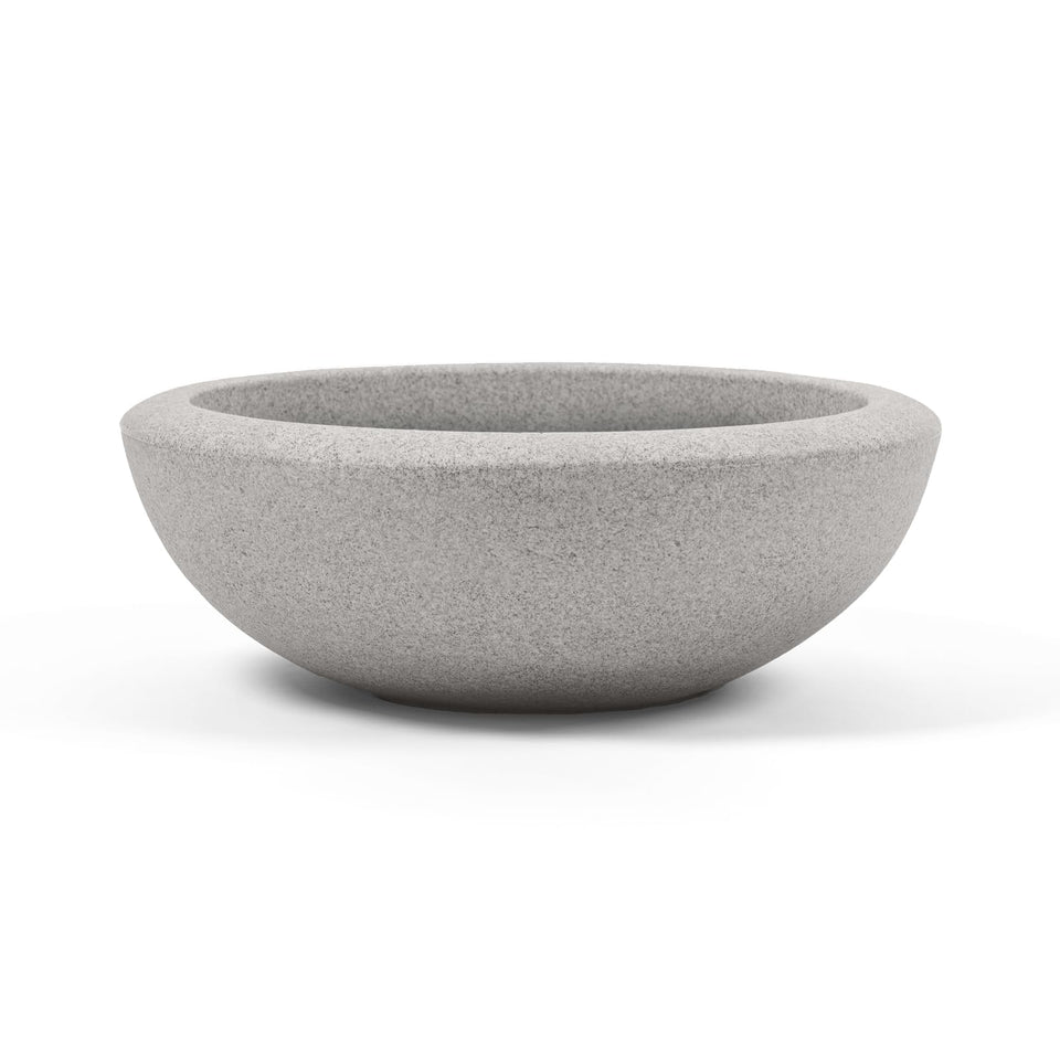 ARBORA Santorini Bowl 21-inch outdoor planter with generous capacity for lush plants.