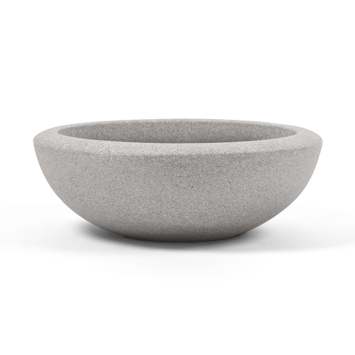 ARBORA Santorini 26in bowl planter front view, lightweight and durable for outdoor spaces.