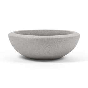 ARBORA Santorini 26in bowl planter front view, lightweight and durable for outdoor spaces.