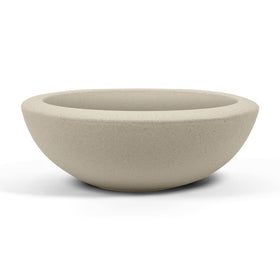 ARBORA Santorini Bowl cream finish, ideal for indoor or patio displays.