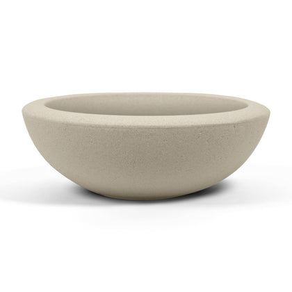 ARBORA Santorini Bowl cream finish, ideal for indoor or patio displays.