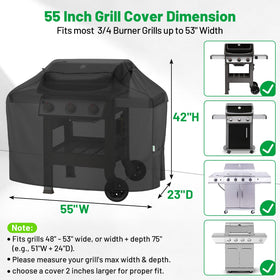 Arborlily heavy-duty waterproof material shields grills year-round.