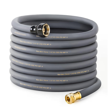 Arbutus garden hose 75ft with brass connector for durable, leak-free watering.