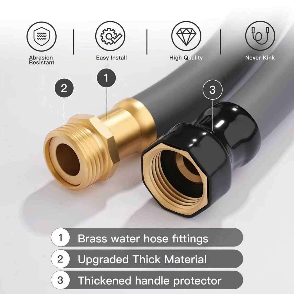 Arbutus solid brass fittings resist corrosion for long-lasting performance.