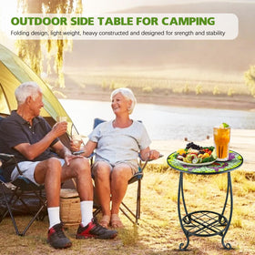 Arbuxzuy 75 lb capacity steel frame supports plants and drinks.