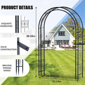 Arbuxzuy arch stable base design for secure lawn installation.