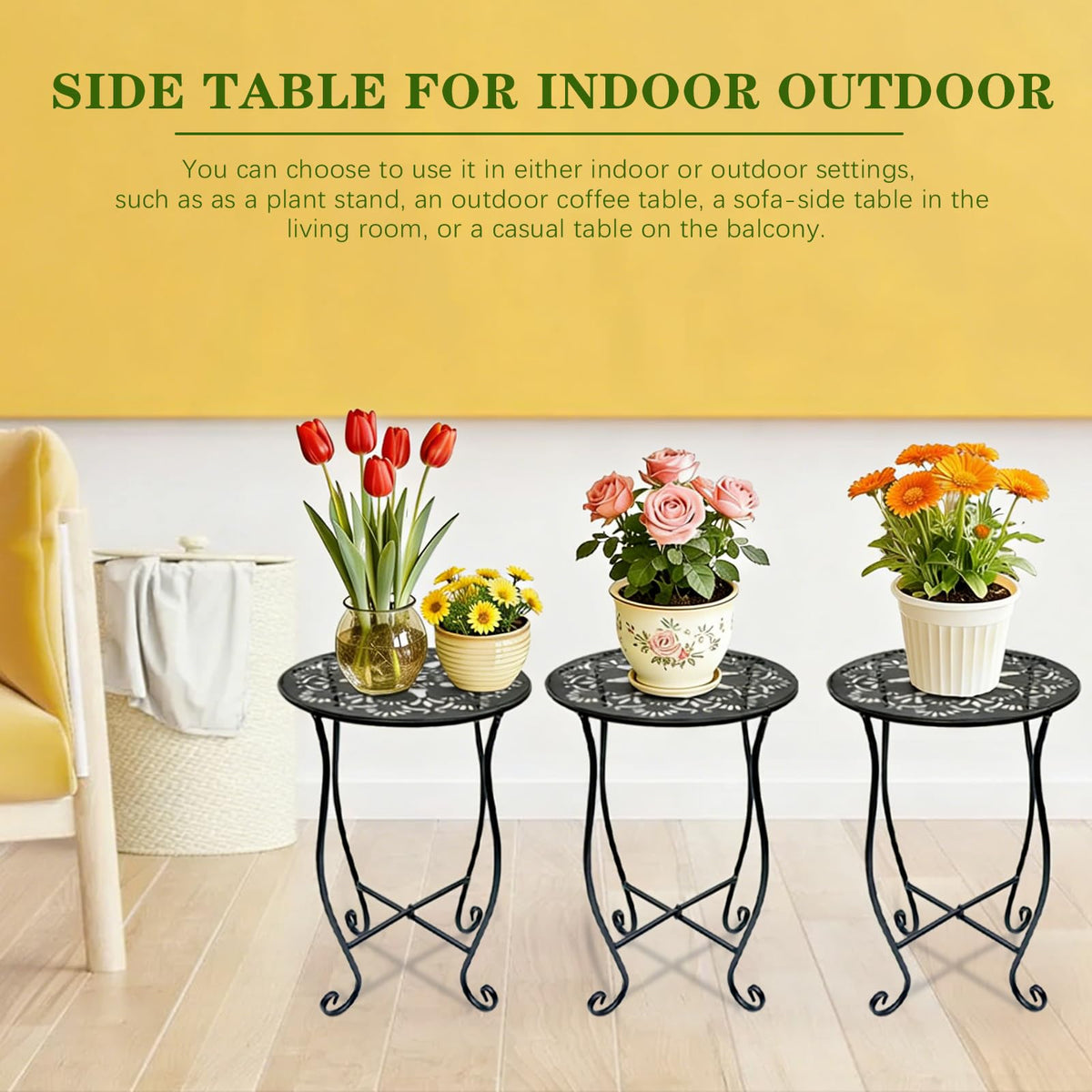 Arbuxzuy lightweight 3 lb per table makes repositioning effortless.