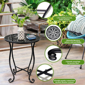 Arbuxzuy rustproof outdoor potted holder withstands wind and rain for long-lasting use.