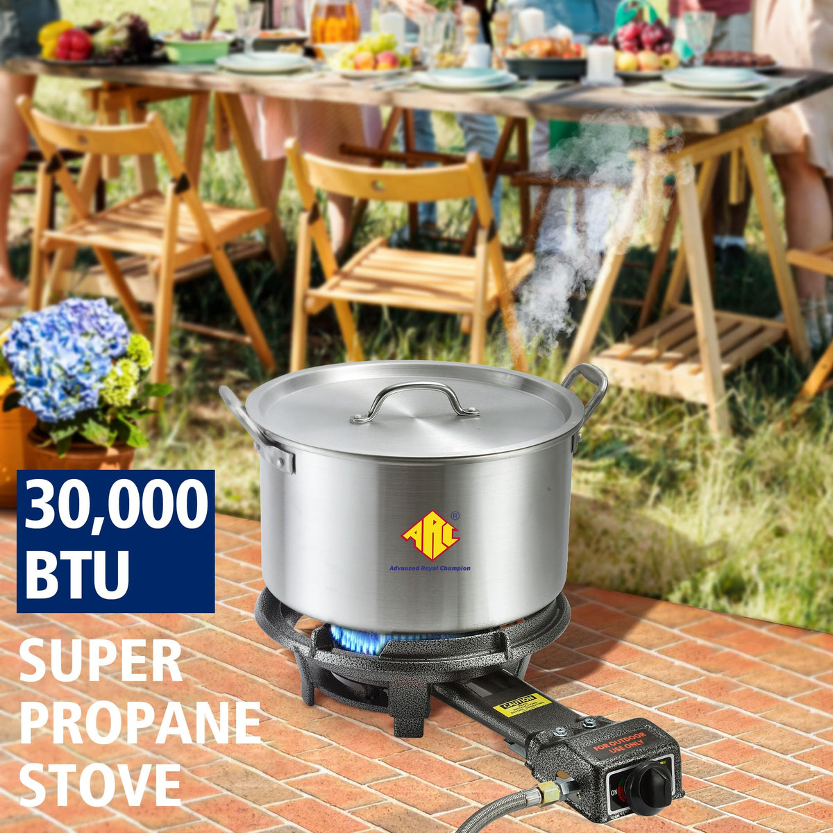 ARC Wok-Cooking Ready Burner supports 10.5–16 inch cookware for versatile meals.