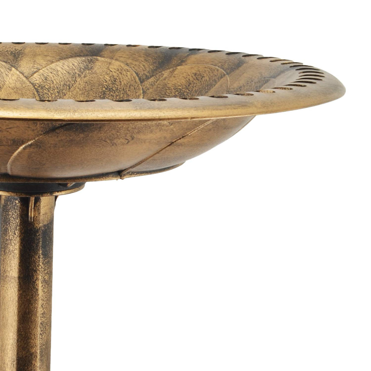 Arcadia Bronze Bird Bath top view emphasizes wide basin for multiple birds.