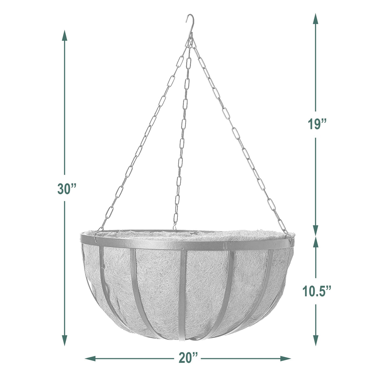 Arcadia coconut liner demonstrates moisture retention and airflow for roots