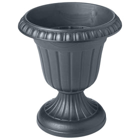Arcadia PL00GY urn features fluted design and ornamental rim.