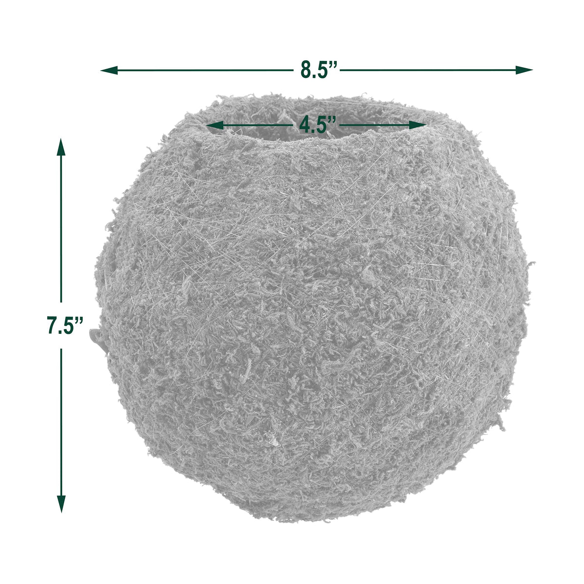 Arcadia Kokedama indoor/outdoor moss ball with moisture retention.
