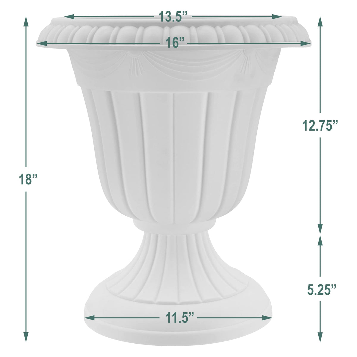 Arcadia PL00SL drillable top-entry urn, allows added drainage holes.