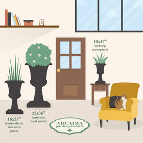 Arcadia PL51BK-2 Deluxe plastic urn base emphasizes stable, easy assembly.