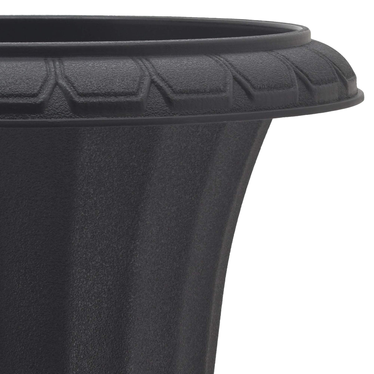 Arcadia PL51BK-2 Deluxe plastic urn with herbs for easy outdoor decor.