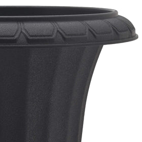 Arcadia PL51BK-2 Deluxe plastic urn with herbs for easy outdoor decor.