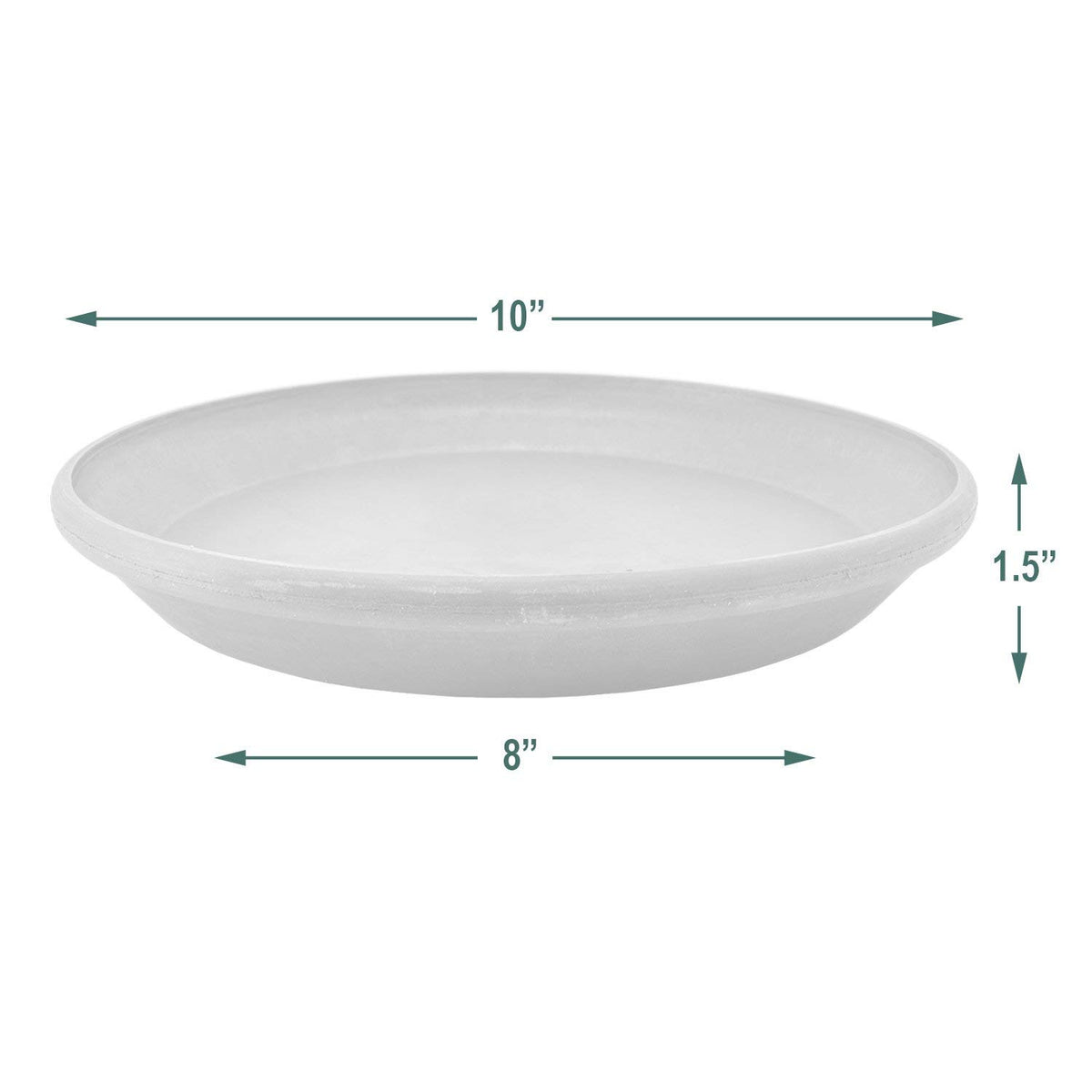Arcadia PSW saucer for indoor and outdoor use keeps pots tidy and surfaces safe.