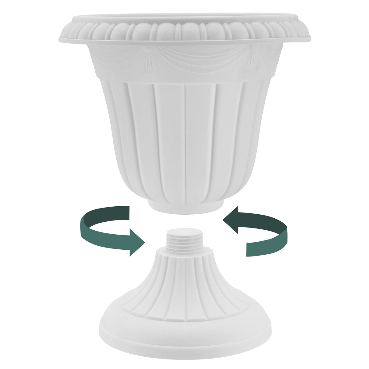 Arcadia urn is drillable and ready for customized drainage setups as needed.