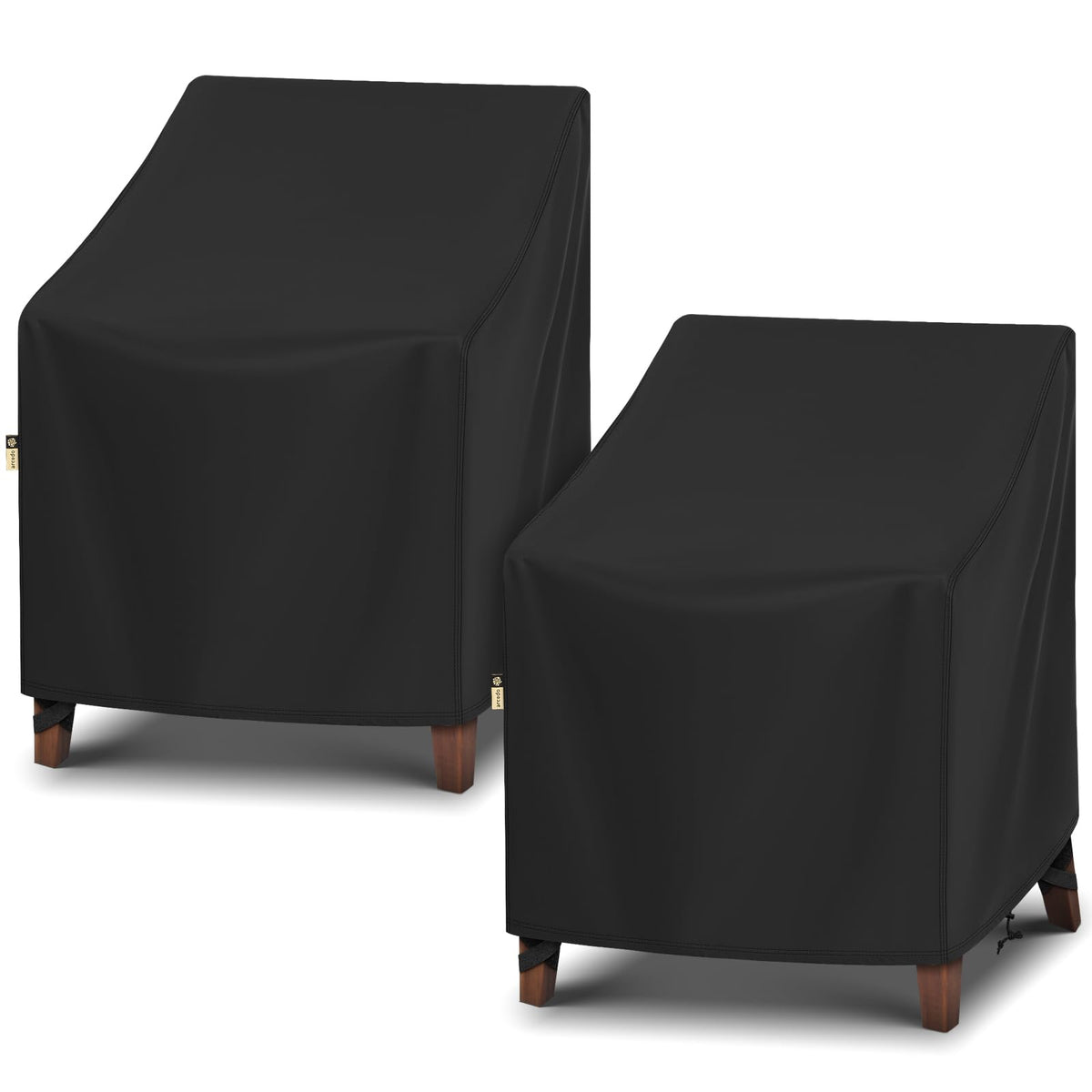 Arcedo 2-pack chair covers on lounge chairs protect from rain and sun.