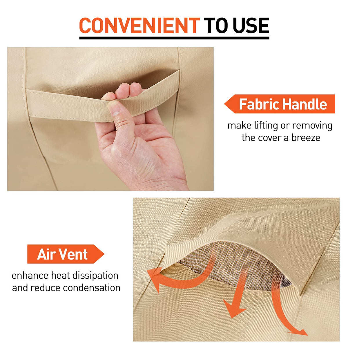 Arcedo adjustable drawstring and buckle keeps the chair cover secure on windy days