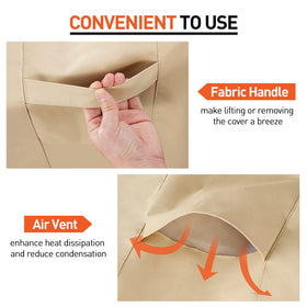 Arcedo adjustable drawstring and buckle keeps the chair cover secure on windy days