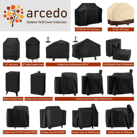 Arcedo grill cover elastic drawstring secure fit, wind-resistant design.