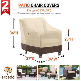 Arcedo heavy-duty outdoor chair cover offers all season protection for chairs