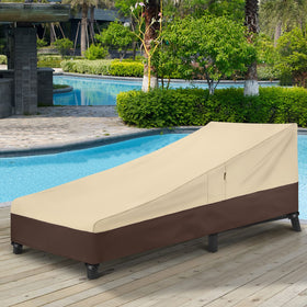 Arcedo premium patio cover in beige and brown tones to blend with outdoor decor.
