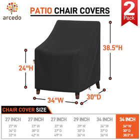 Arcedo swivel chair cover in use protects the chair from sun and moisture.