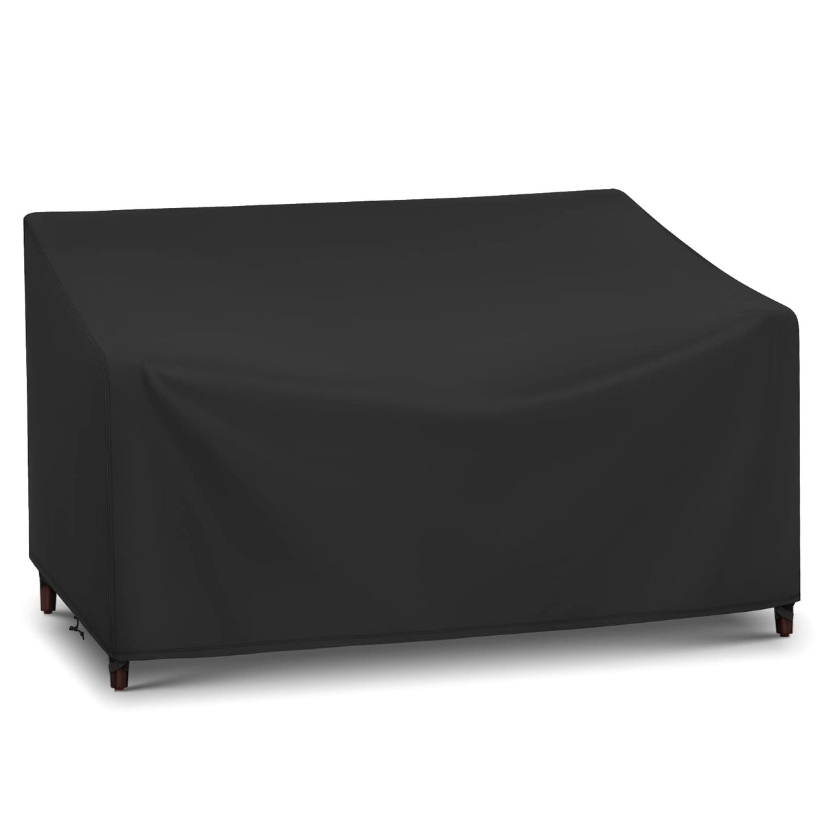 Arcedo waterproof 2-seater loveseat cover on patio protects furniture from weather.