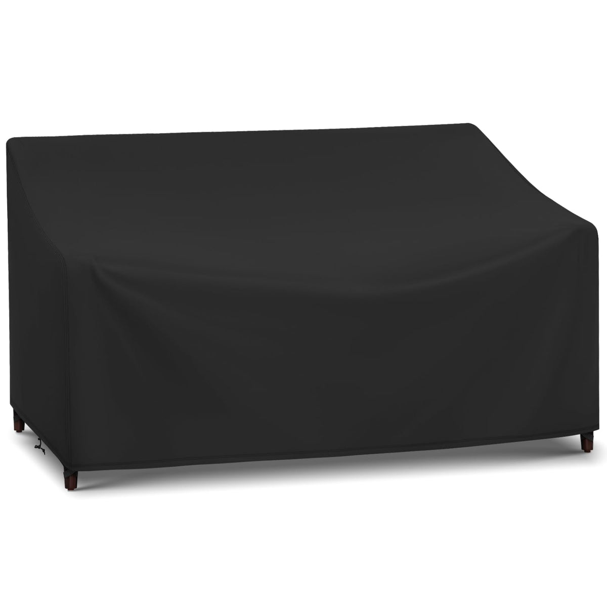 Arcedo 3-Seater cover in full view protecting a patio sofa from rain and sun.