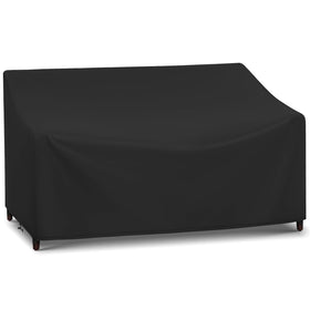 Arcedo 3-Seater cover in full view protecting a patio sofa from rain and sun.