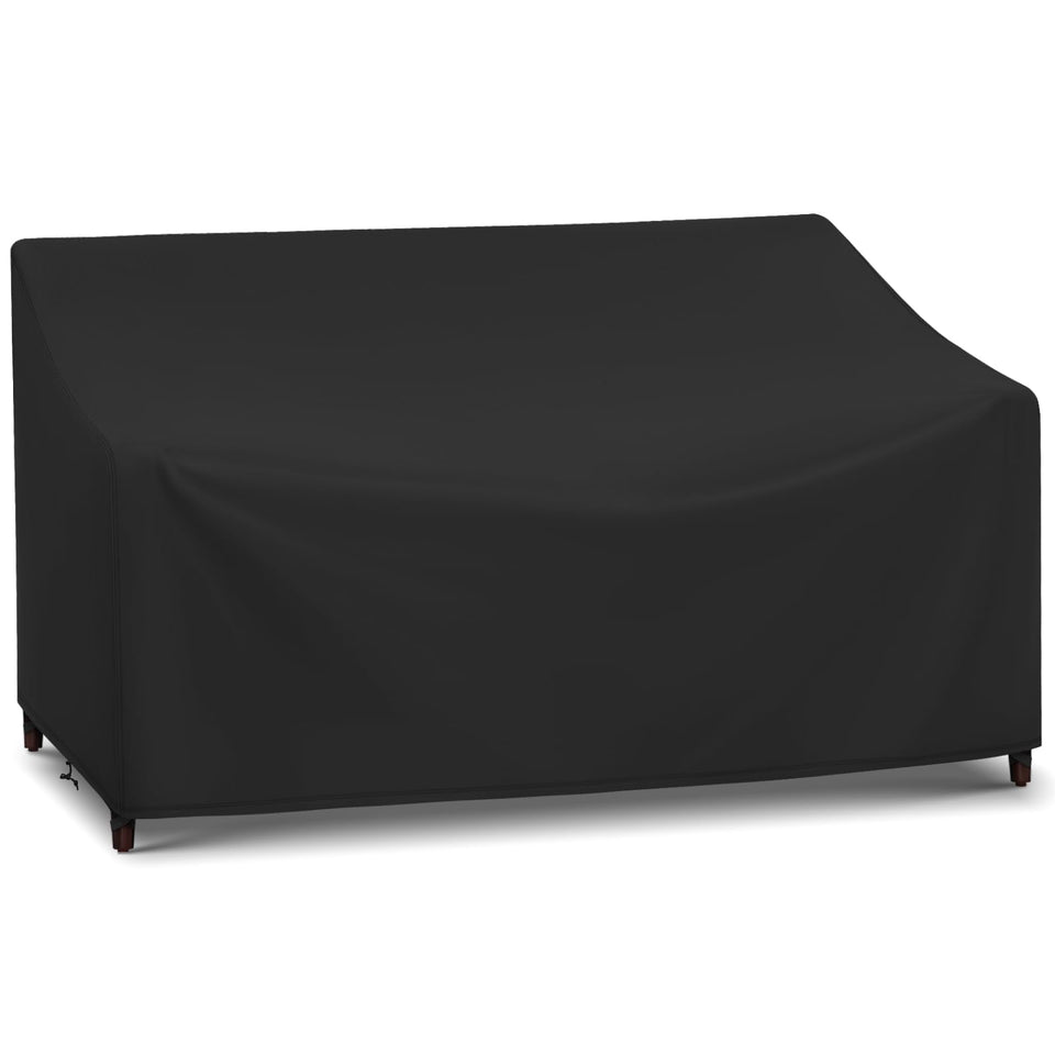Arcedo 3-Seater cover in full view protecting a patio sofa from rain and sun.