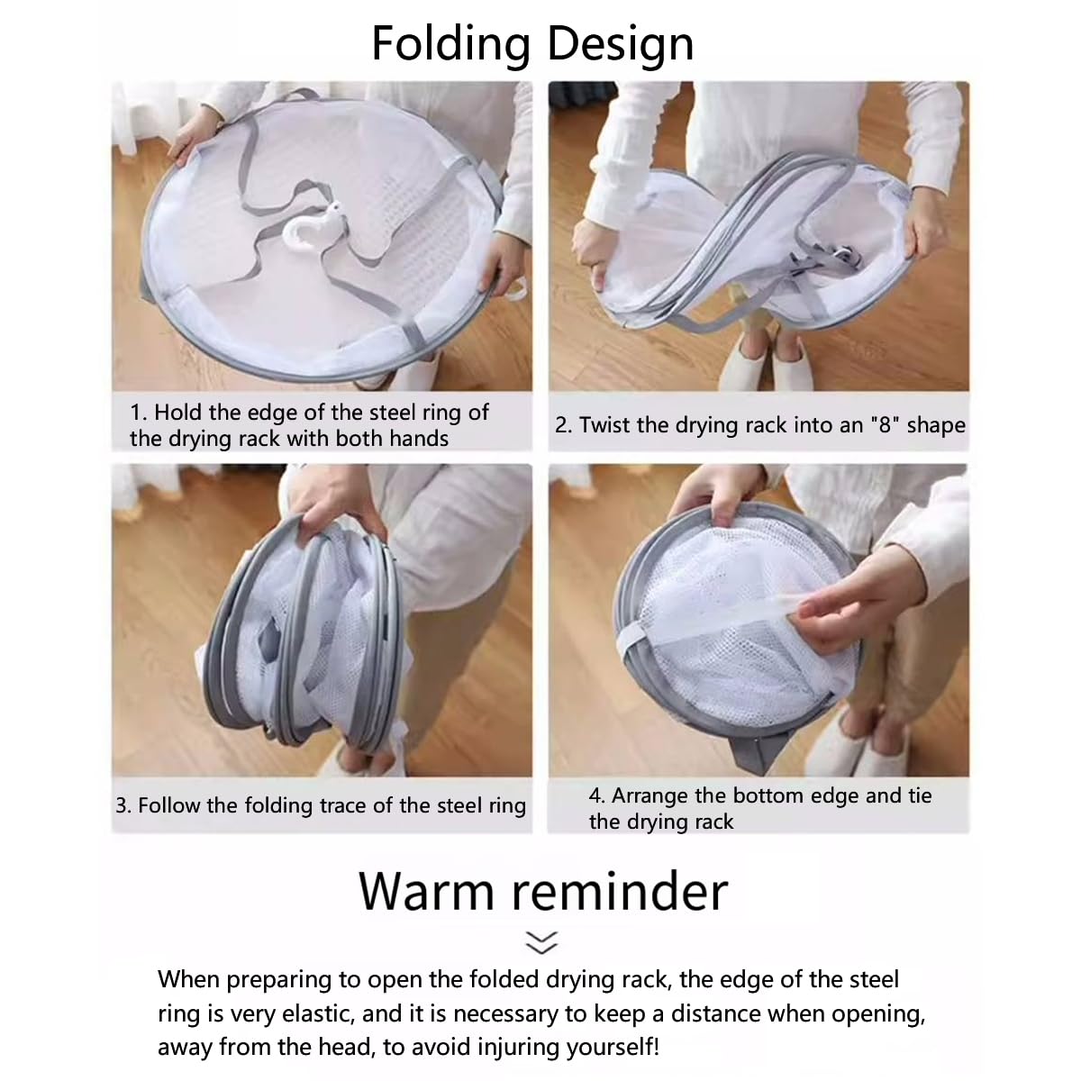 Arcemain foldable drying net saves storage space in small areas.