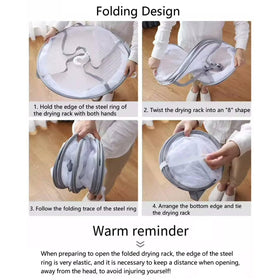 Arcemain foldable drying net saves storage space in small areas.