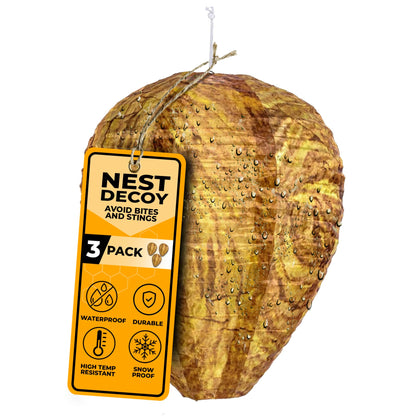 ARCHETYPE BRANDS Nest Decoy waterproof outdoor display against garden backdrop