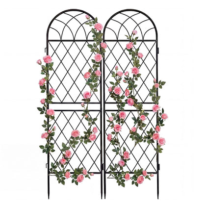 ArdeFentium 2-pack arched trellis supports roses and vines for neater vertical growth.