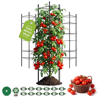 ArdeFentium 46-inch tomato cage assembly for vertical gardening