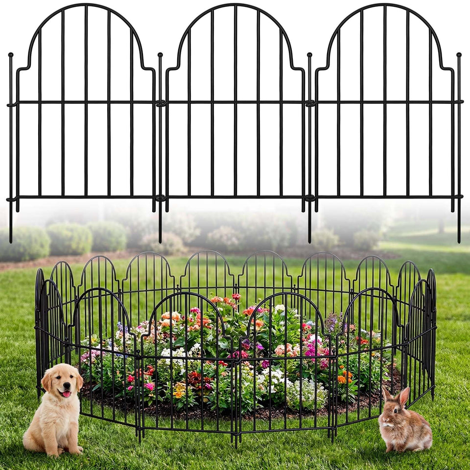 ArdeFentium decorative garden fence panel assembly demonstrates quick, tool-free setup.