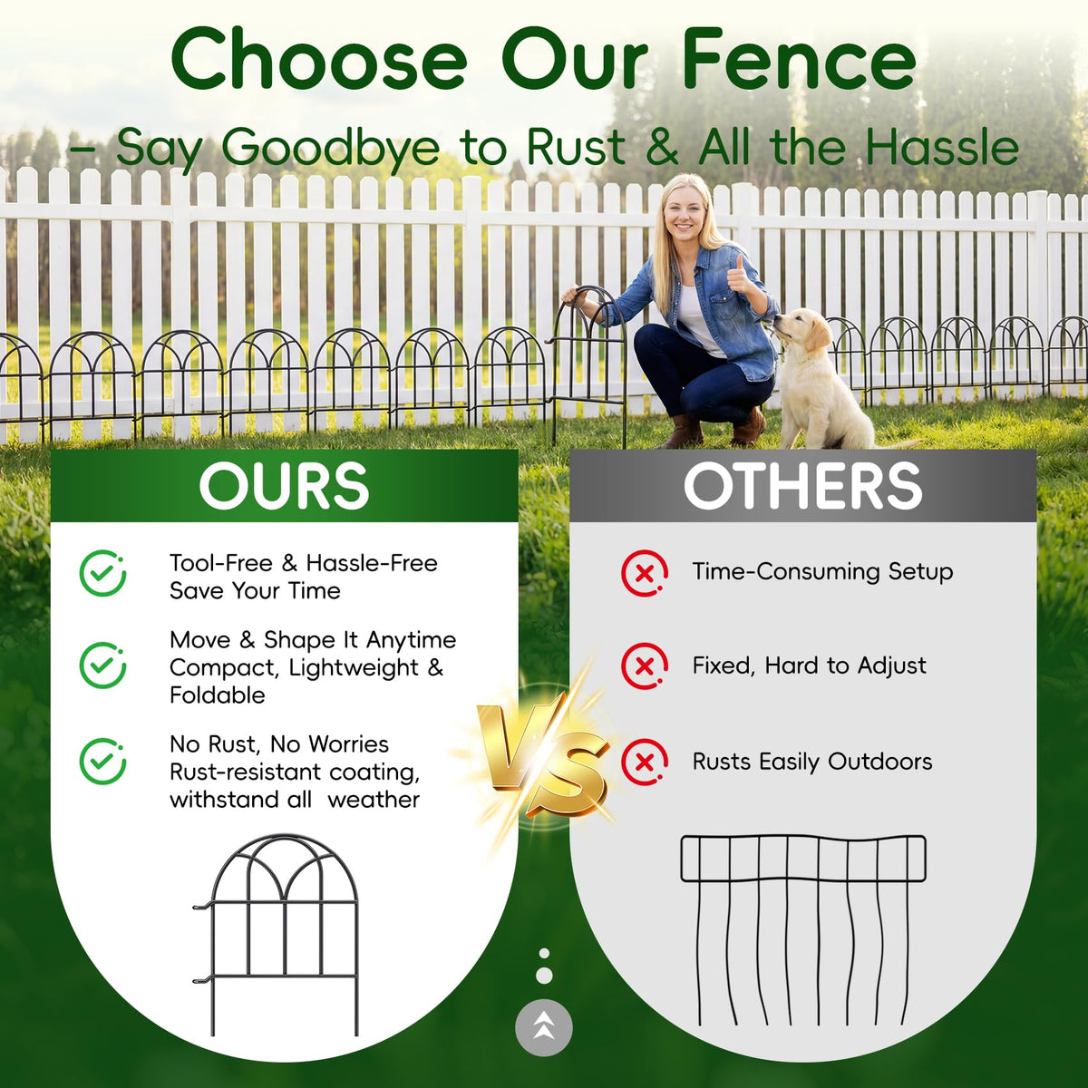 ArdeFentium dog fence supports no-dig installation around yards and patios.
