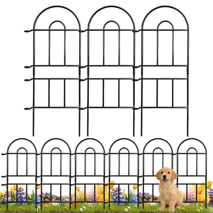 ArdeFentium garden fence 32in height protects flower beds and deters pets.