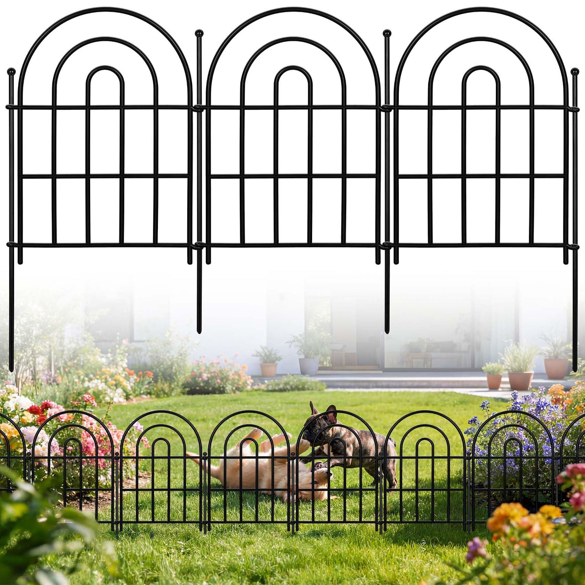 ArdeFentium garden fence arch-panel 01 rustproof boundary for yard and pet spaces.