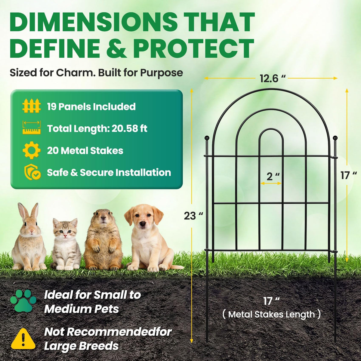 ArdeFentium garden fence arch-panel 04 demonstrates easy tool-free installation on patios.