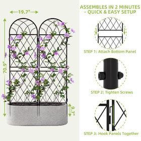 ArdeFentium rust-resistant black coating withstands outdoor weather.