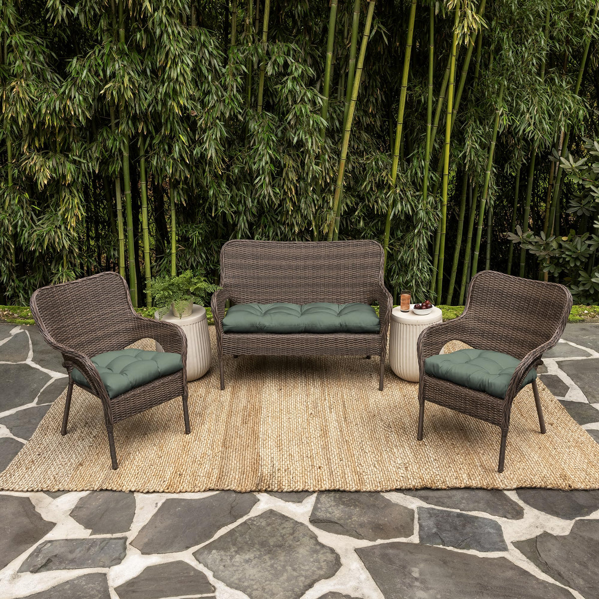 Arden earthFIBER recycled polyester fiber fill detail showing shape retention