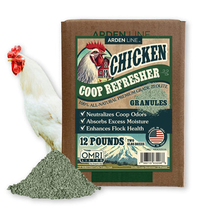 ARDEN LINE Chicken Coop Refresher odor-control pellets reduce ammonia in the coop.