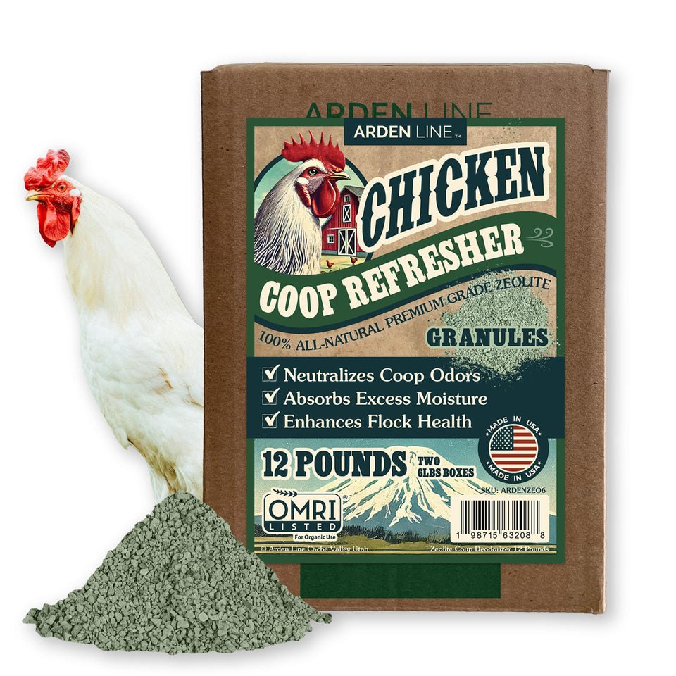 ARDEN LINE Chicken Coop Refresher odor-control pellets reduce ammonia in the coop.