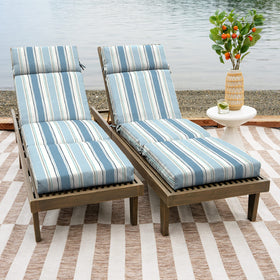 Arden Chaise Cushion fits most standard chaise lounges for easy setup
